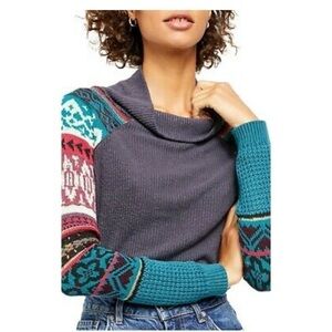 Nwot Free People Prism Thermal Turtleneck Sweater